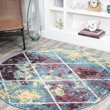 Cole Minimalist Diamond Trellis Area Rug